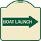 Signmission Boat Launch With Right Arrow Heavy-Gauge Aluminum Architectural Sign, 18" x 18", TG-1818-24405 A-DES-TG-1818-24405 - alternate 1